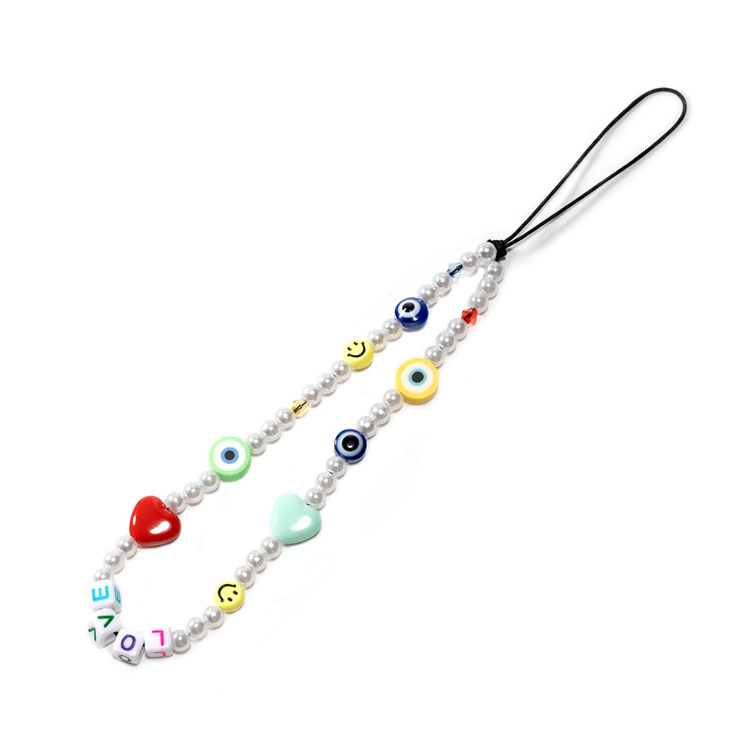 Beaded Smile Face Eyewear Chain Bowlift