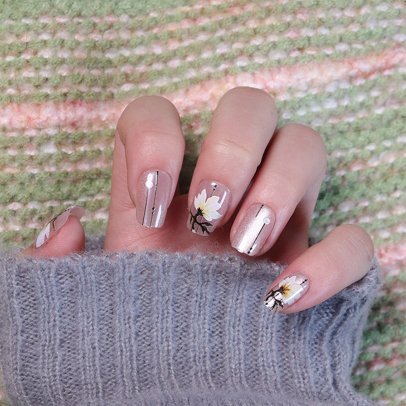 Floral Art Press-On Nail Tips Bowlift