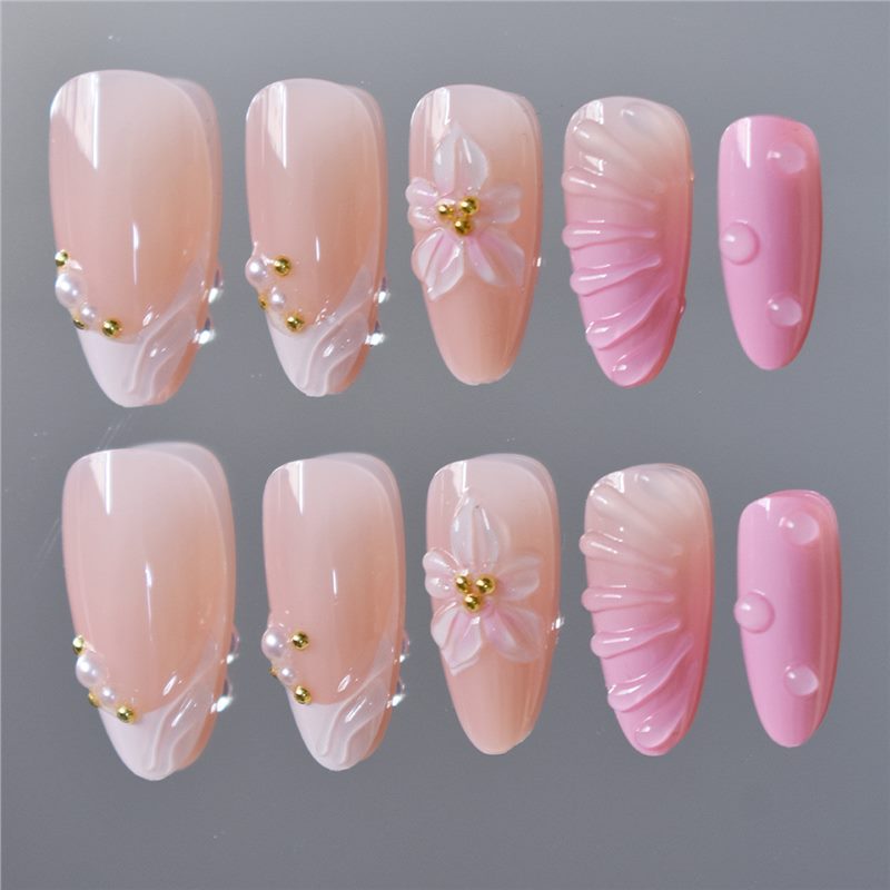 Artistic 3D Floral Press-On Nail Kit Bowlift