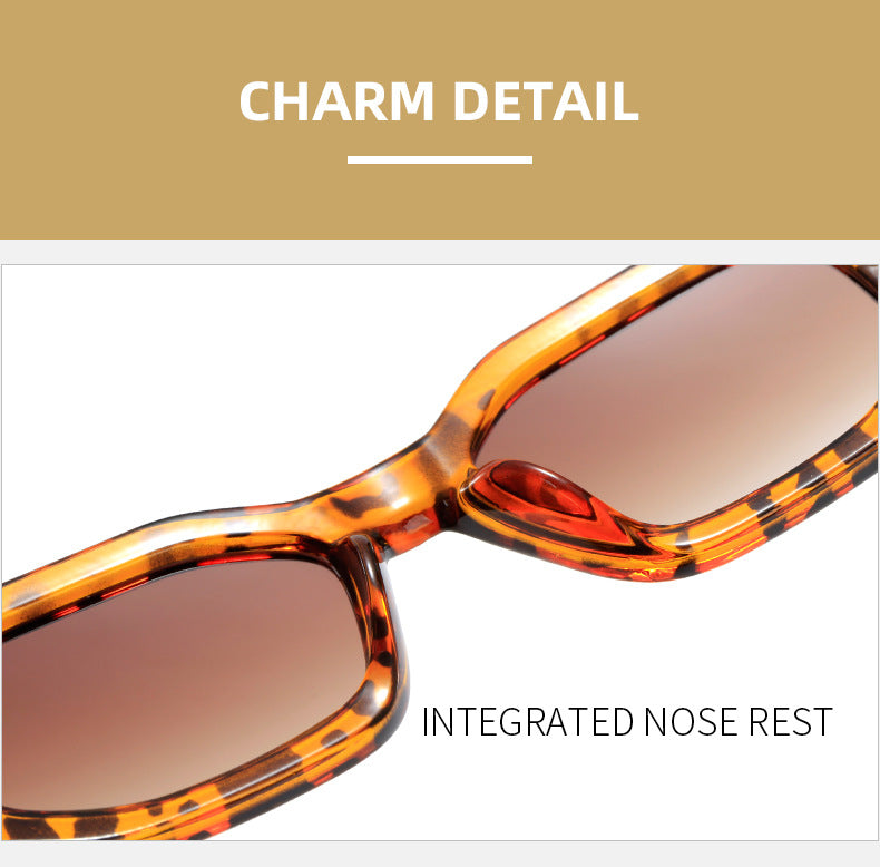 Ladies' fashionable square sunglasses with distinctive Bowlift frame