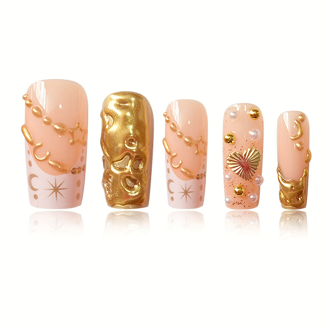 Ornate Gold Decorative Nail Art Bowlift
