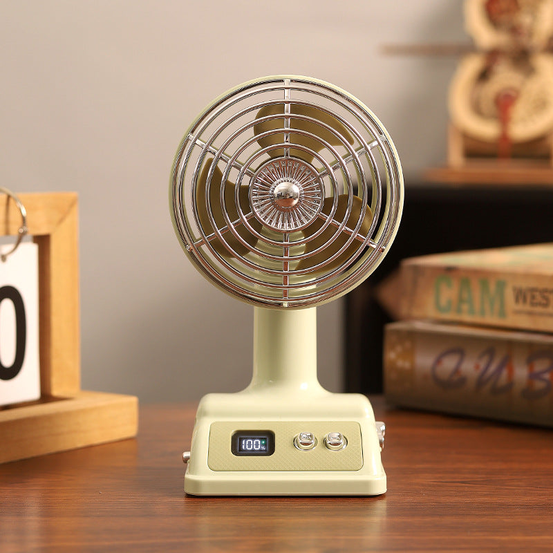 Women's Portable Table Fan with Digital Control and Flexible Tilt Bowlift