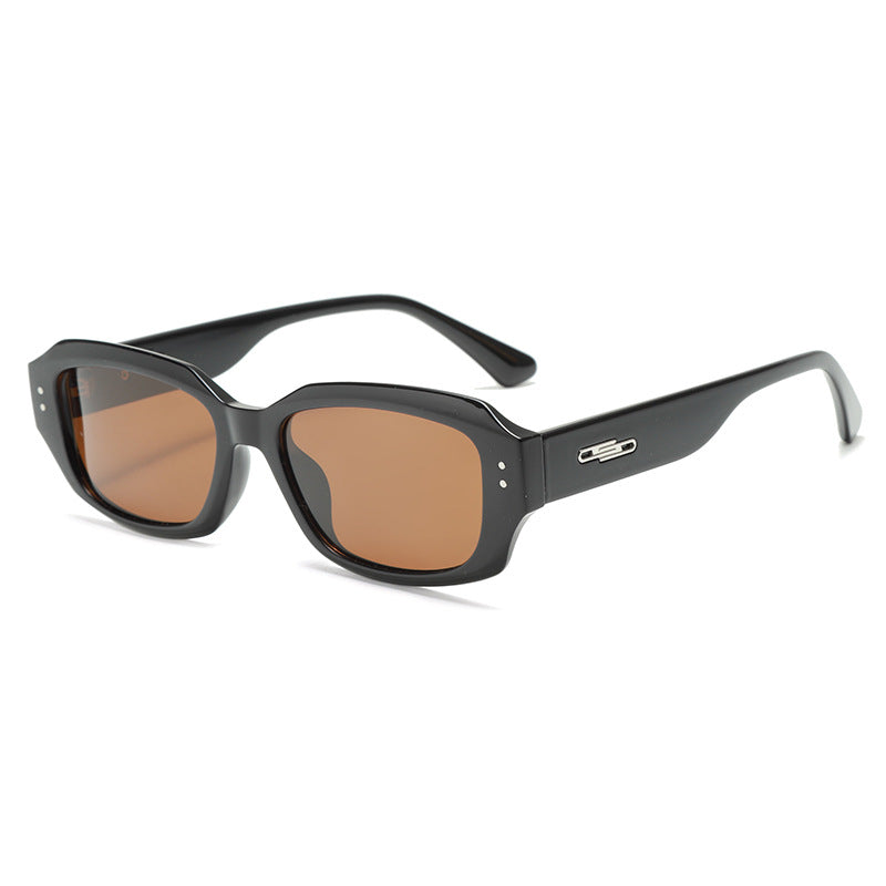 Women fashionable square sunglasses with innovative transparent frame Bowlift