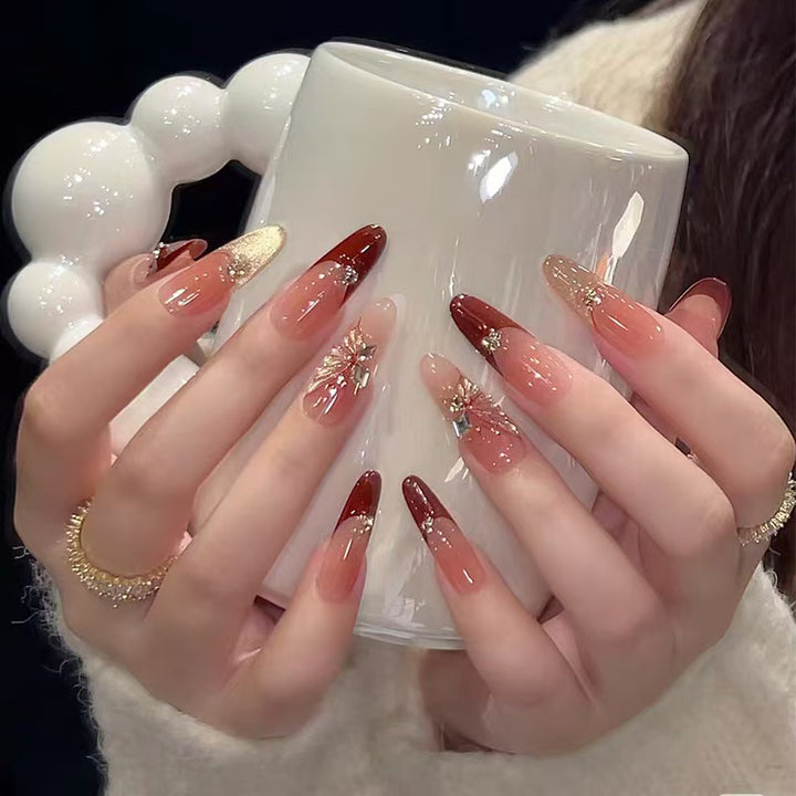 Decorative Press-On Nail Design Set Bowlift