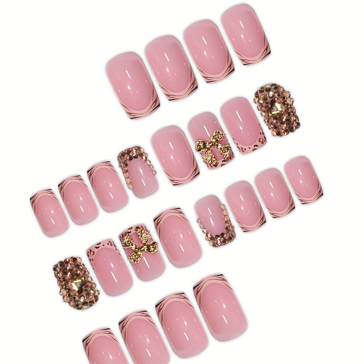 Glamorous Rhinestone-Embellished Press-On Nails Bowlift