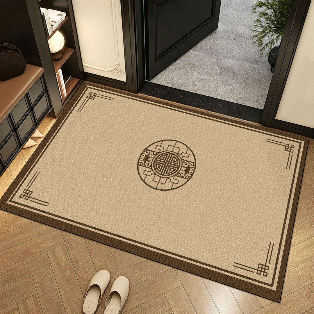 Elegant Oriental Patterned Entryway Rug