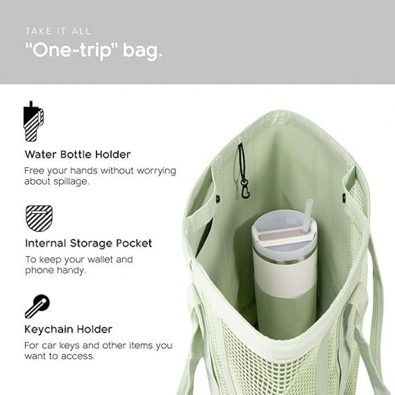 Spacious beach bag with breathable mesh area Bowlift