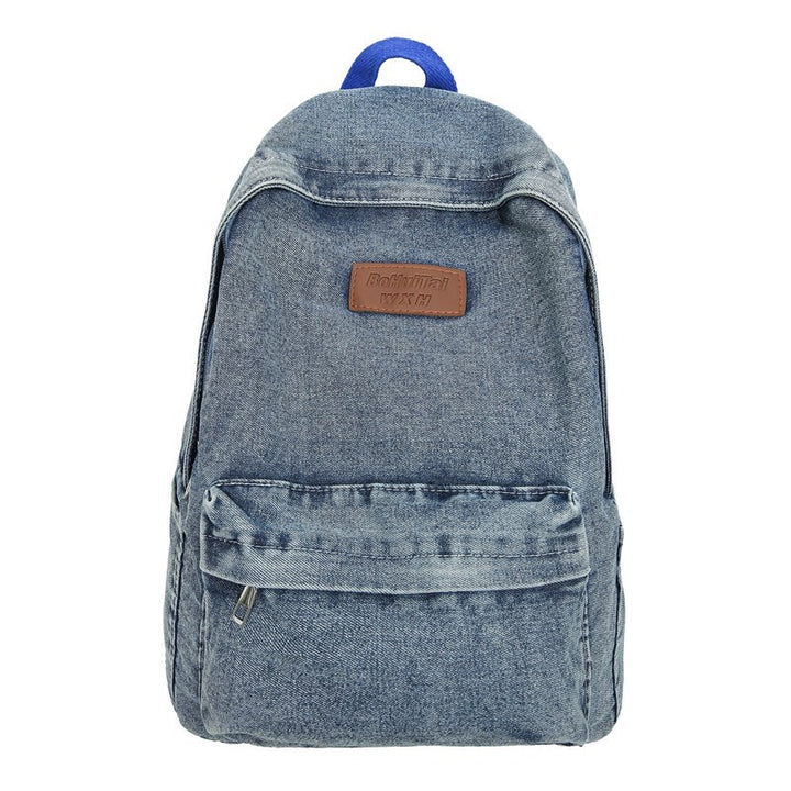 Stylish Denim School Backpack Bowlift