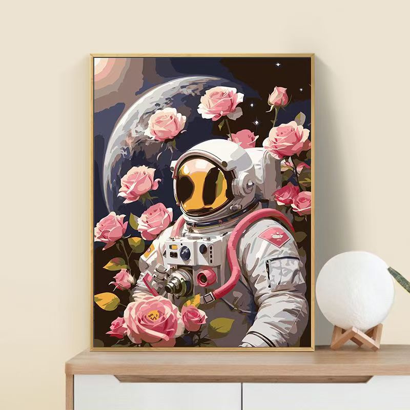 Astronaut Flower Art Print Bowlift
