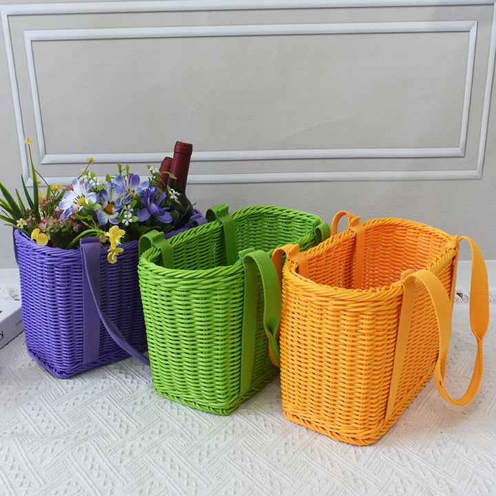 Stylish Woven Market Tote Bowlift