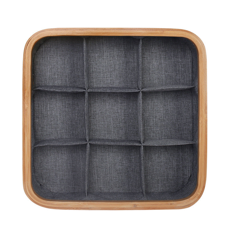 Multifunctional storage bowl made of bamboo and textile Bowlift