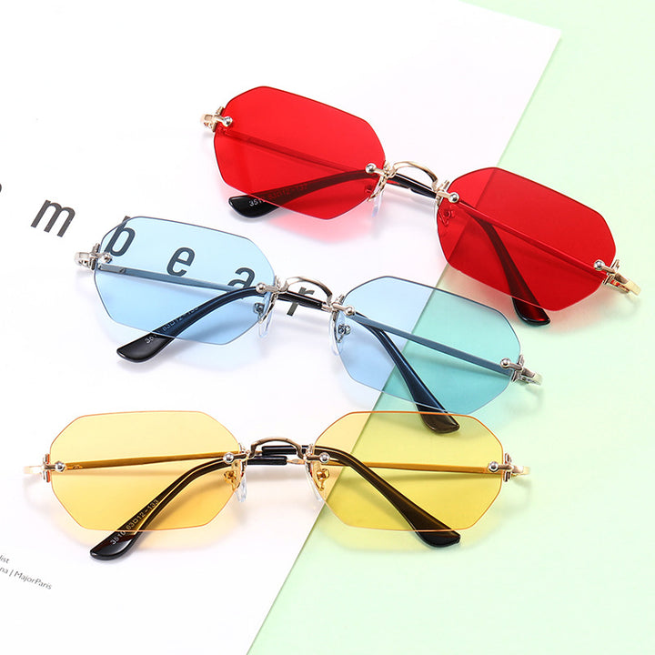 Women's fashionable octagonal sunglasses with elegant metal frame Bowlift