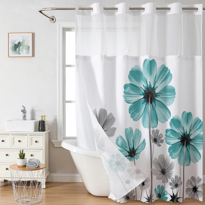 Artistic Floral Shower Curtain Bowlift