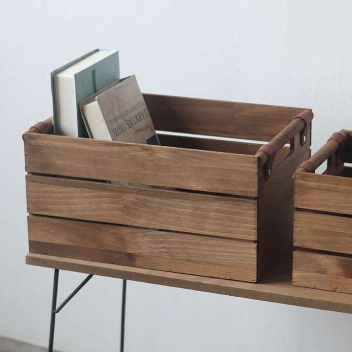 Robust storage basket made of wood Bowlift