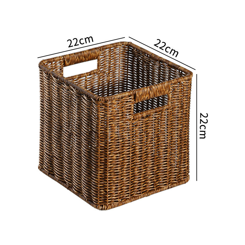 Handcrafted Rectangular Wicker Storage Bin Bowlift