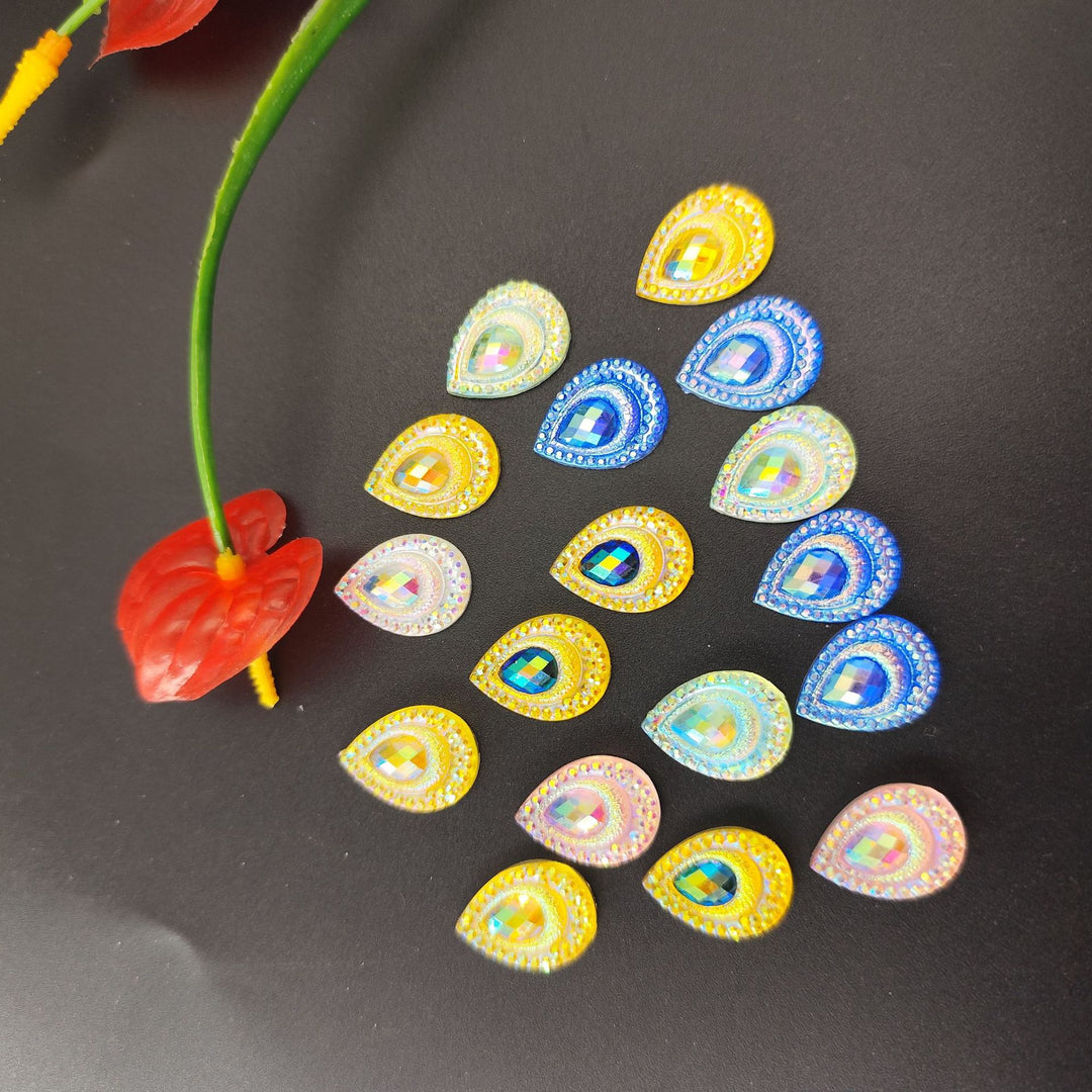 Glittering drop appliqués Bowlift