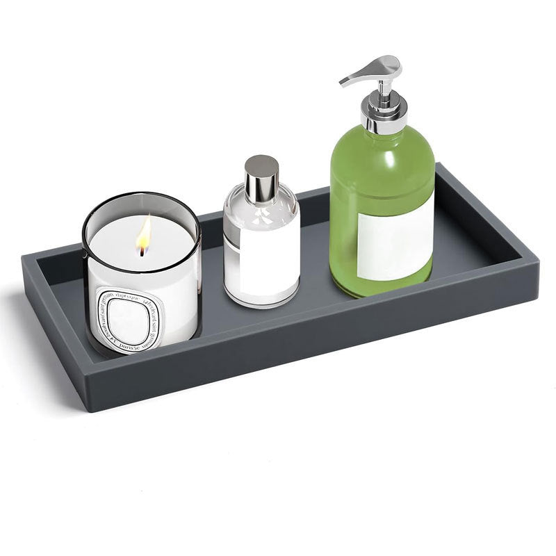 Rectangular Non-Slip Silicone Bathroom Tray Organizer Bowlift