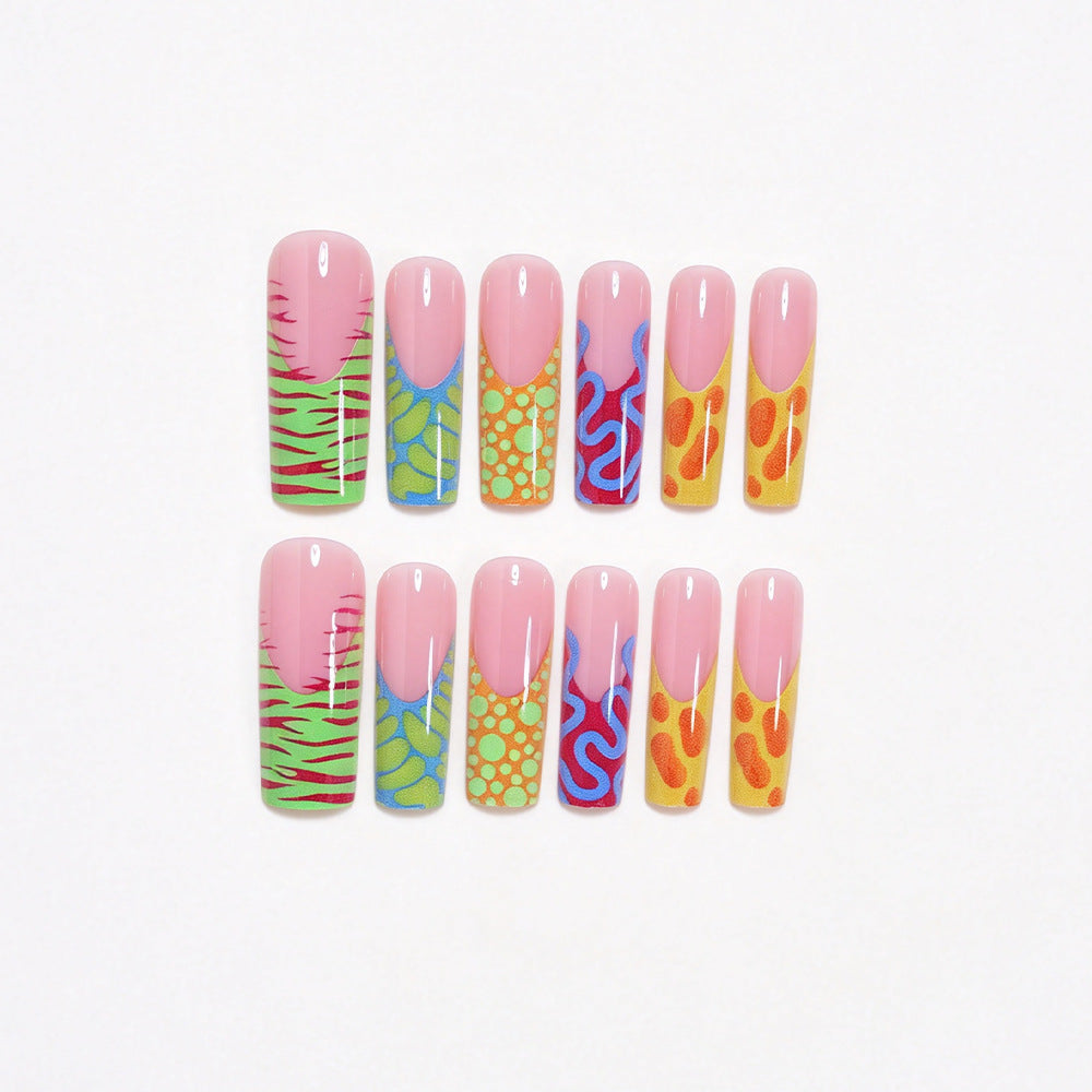 Vibrant Abstract Nail Art Tips Bowlift