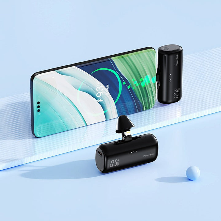 Portable power bank with integrated Lightning connector and fast charging function Bowlift