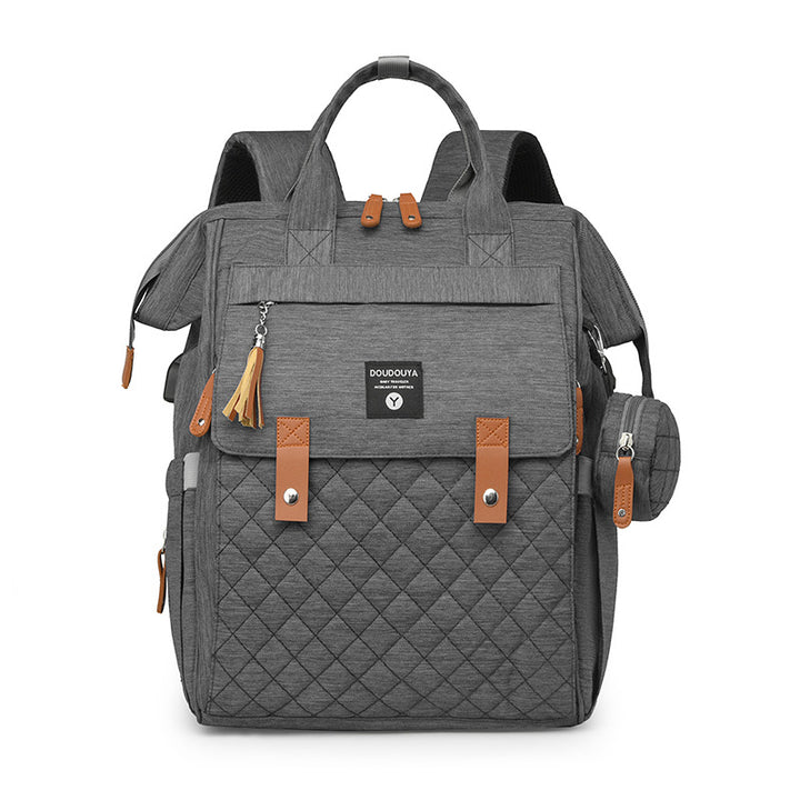 Multi-Functional Quilted Travel Backpack Bowlift