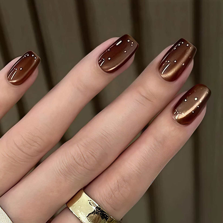 Glossy Long-Lasting Press-On Nail Set Bowlift