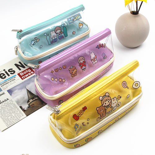 Fun Cartoon-Themed Zippered Pencil Case Bowlift