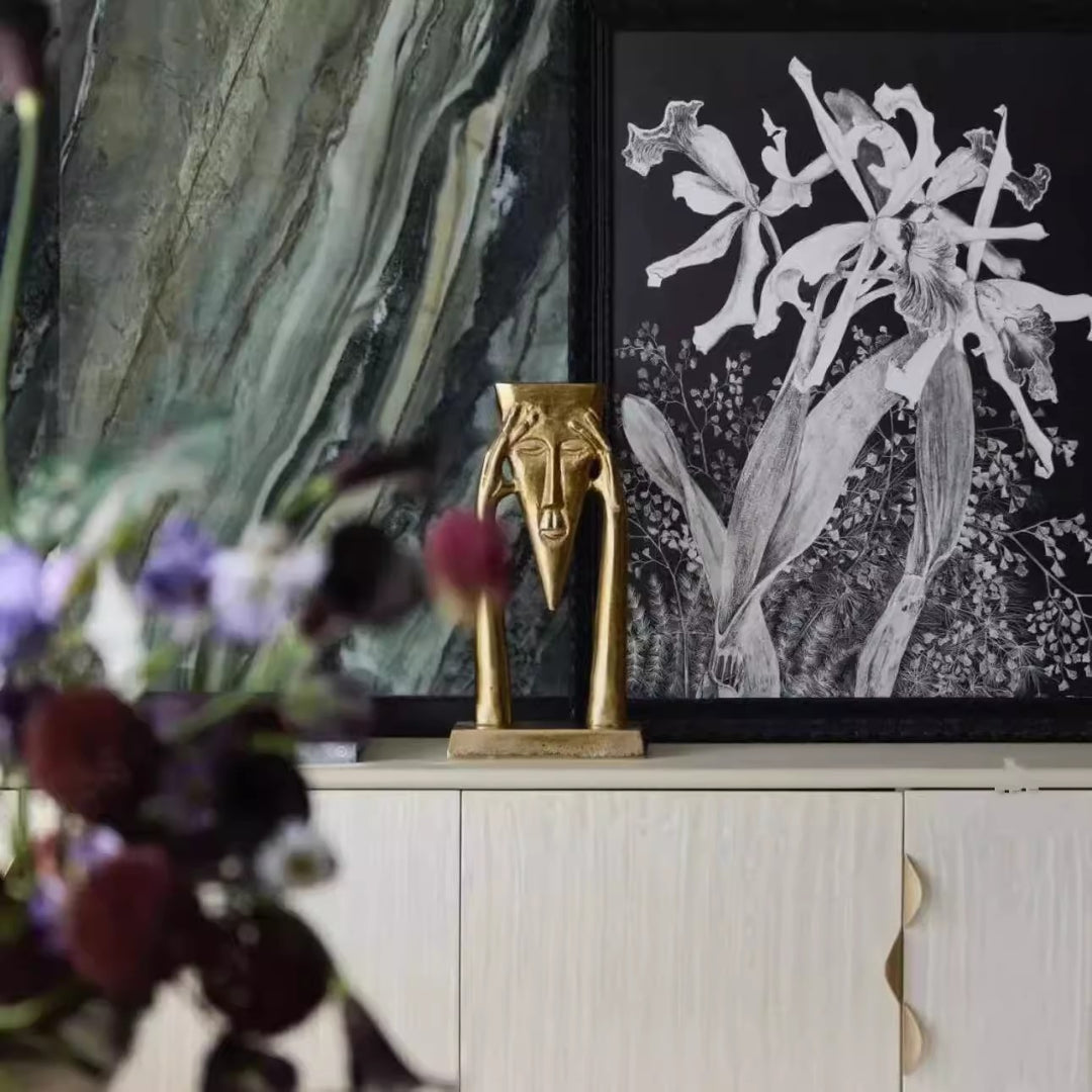 Abstract Sculptural Face Decor