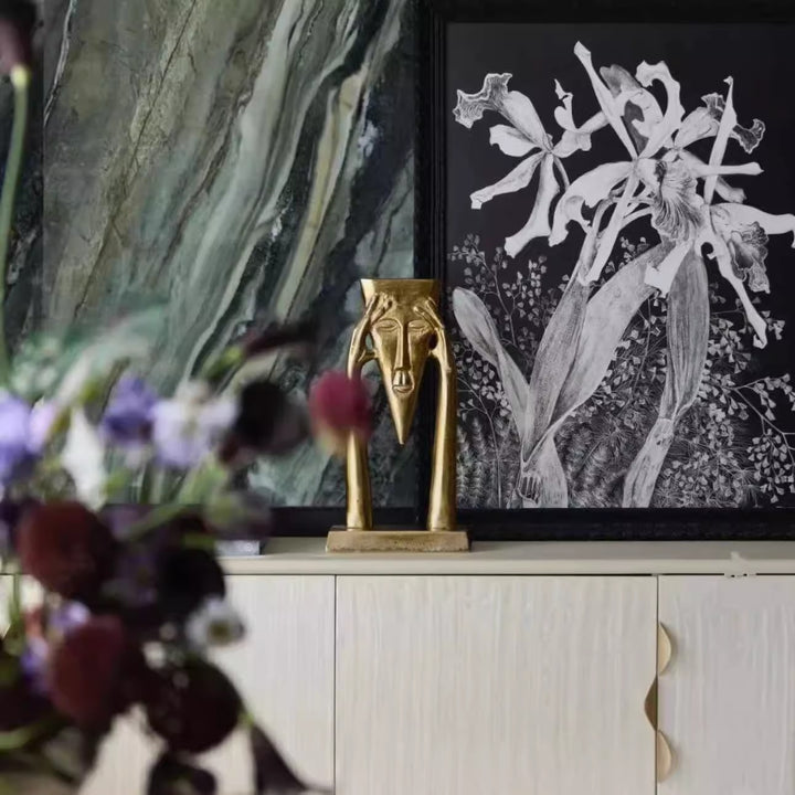 Abstract Sculptural Face Decor