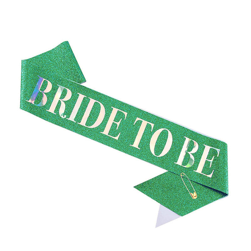 Ladies Glittering Bride Sash Bowlift