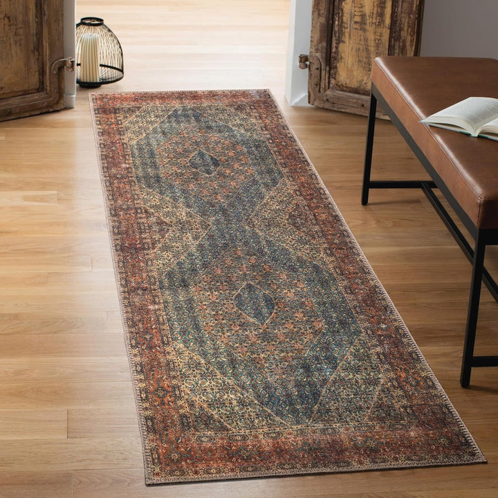 Floral Pattern Kitchen Runner Mat