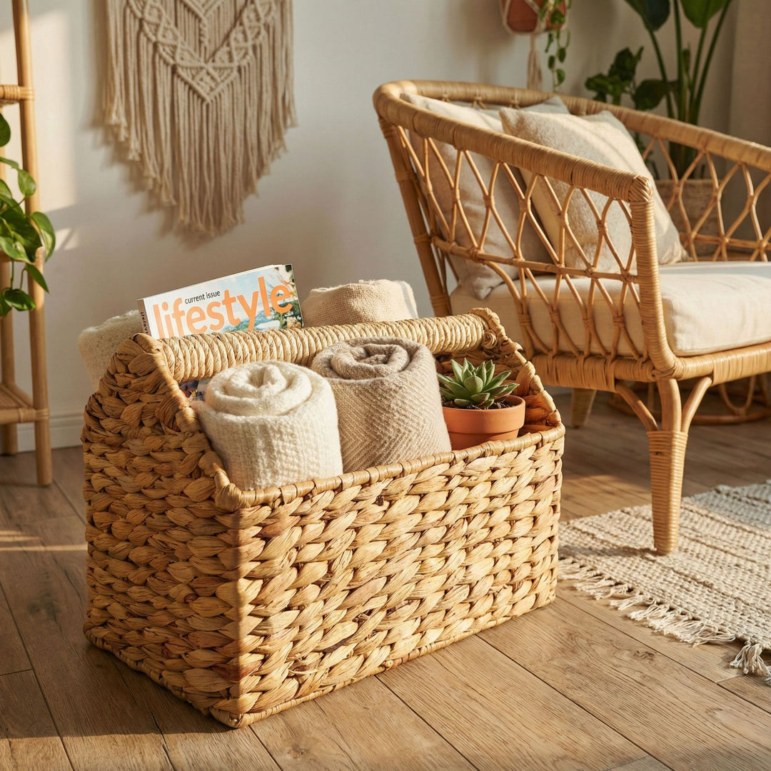 Handcrafted Storage Basket Made of Natural Materials Bowlift