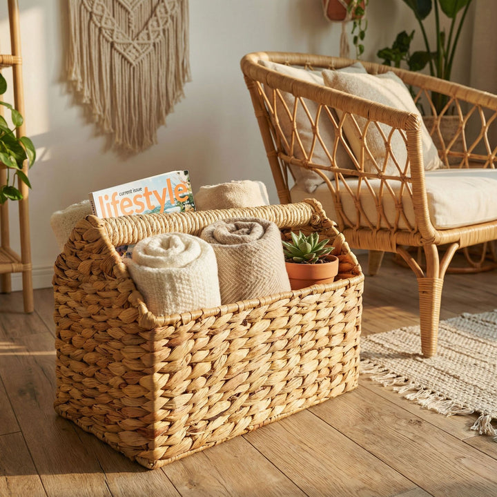 Handcrafted Storage Basket Made of Natural Materials Bowlift