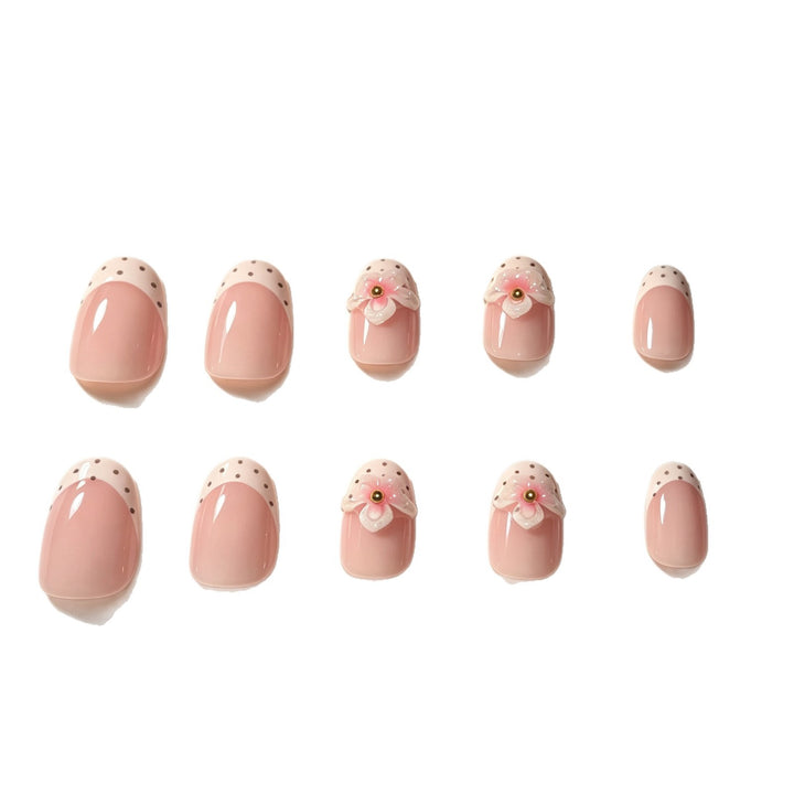 Floral Detailing Press-On Nail Art Bowlift