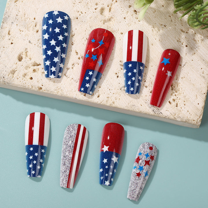 Creative Nail Art with Patriotic Design Bowlift