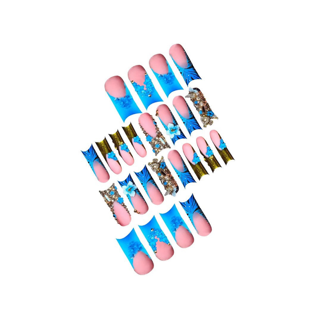 Exquisite Crystal-Embellished Nail Art Extensions Bowlift