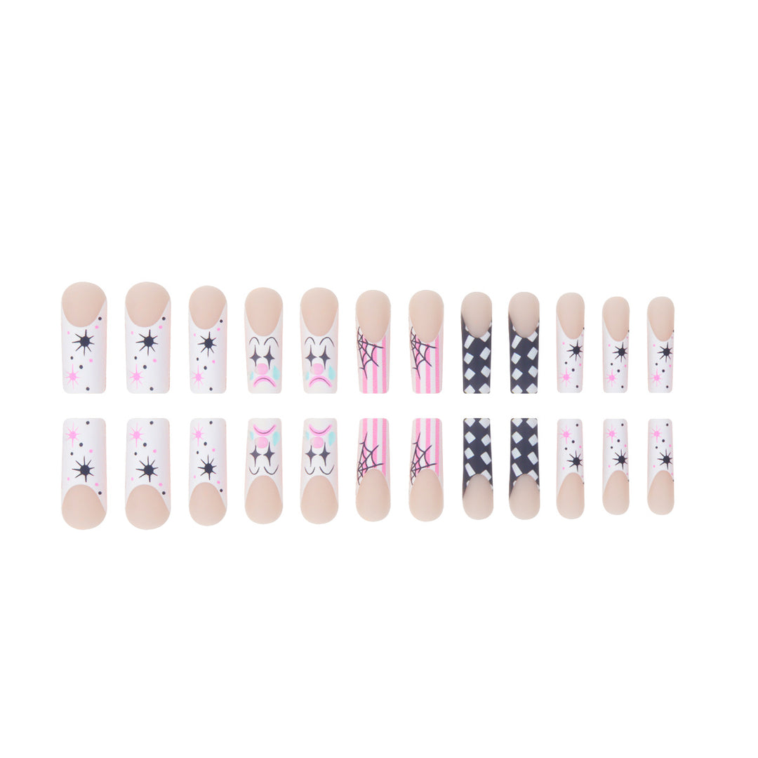 Artistic Spider Web-Design Press-On Nails Bowlift