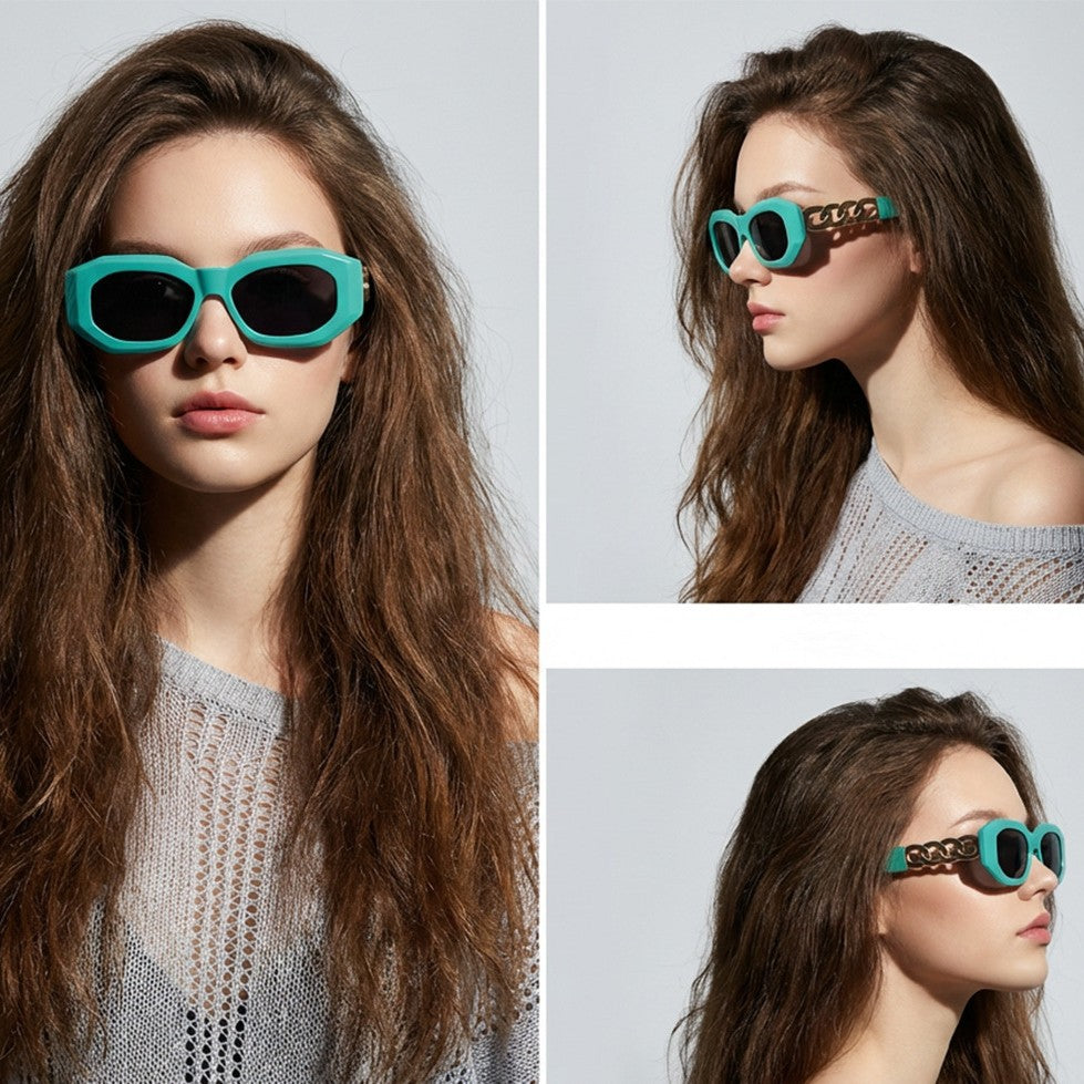Ladies fashionable sunglasses with luxurious chain frame Bowlift