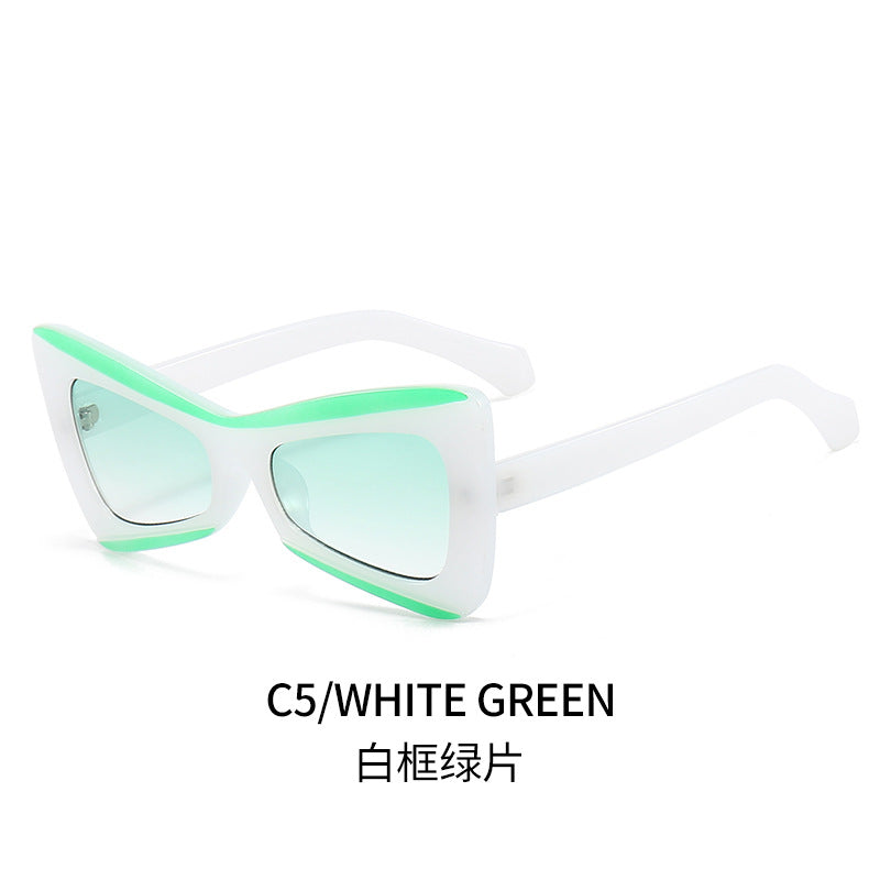 Women's Fashion Cat-Eye Sunglasses with Wide Frame Bowlift