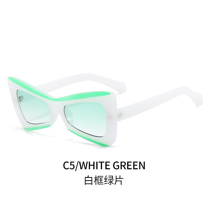 Women's Fashion Cat-Eye Sunglasses with Wide Frame Bowlift