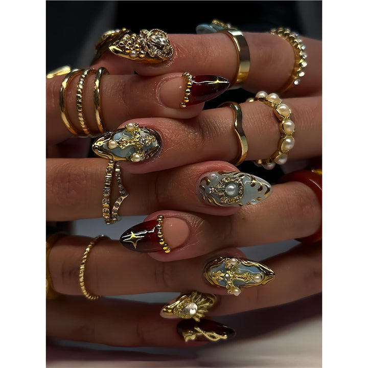 Artistic 3D Decorative Press-On Nails Bowlift