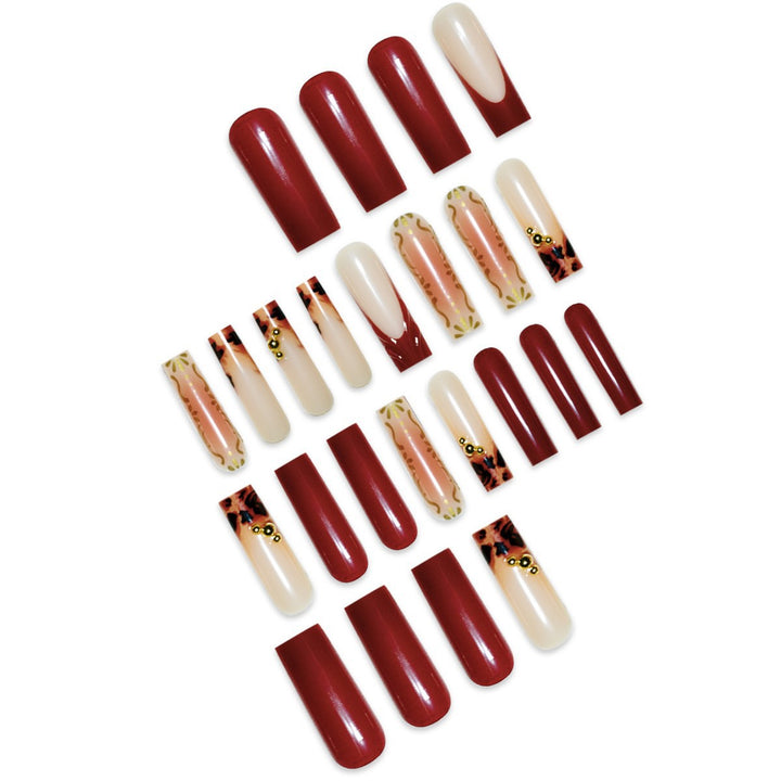 Artistic Long Press-On Nail Extensions Bowlift