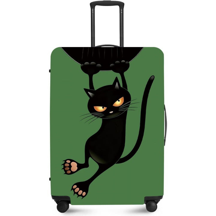Unisex nan elastic suitcase cover with UV-resistant motif print and zip opening Bowlift