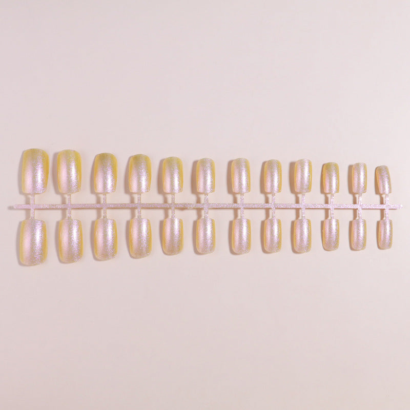 Glossy Reflective Press-On Nail Set Bowlift