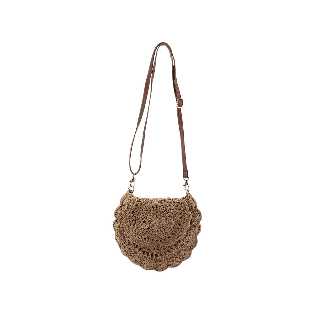 Handcrafted shoulder bag with unique crochet pattern Bowlift