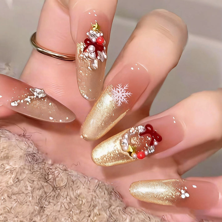 Artificial nail set with festive design Bowlift