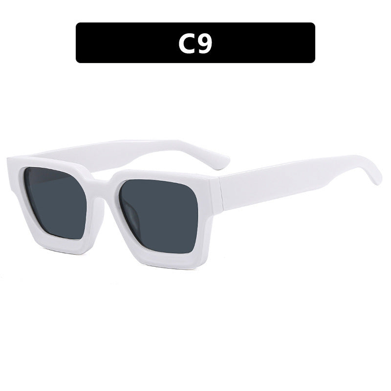 Ladies fashionable square sunglasses with yellow lenses Bowlift