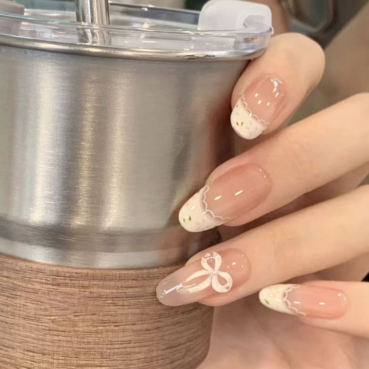 Glossy Ombre Square Press-On Nails Bowlift