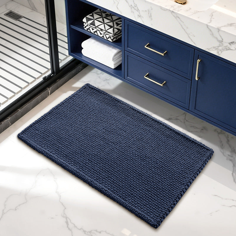 Textured Natural Fiber Bath Mat Bowlift