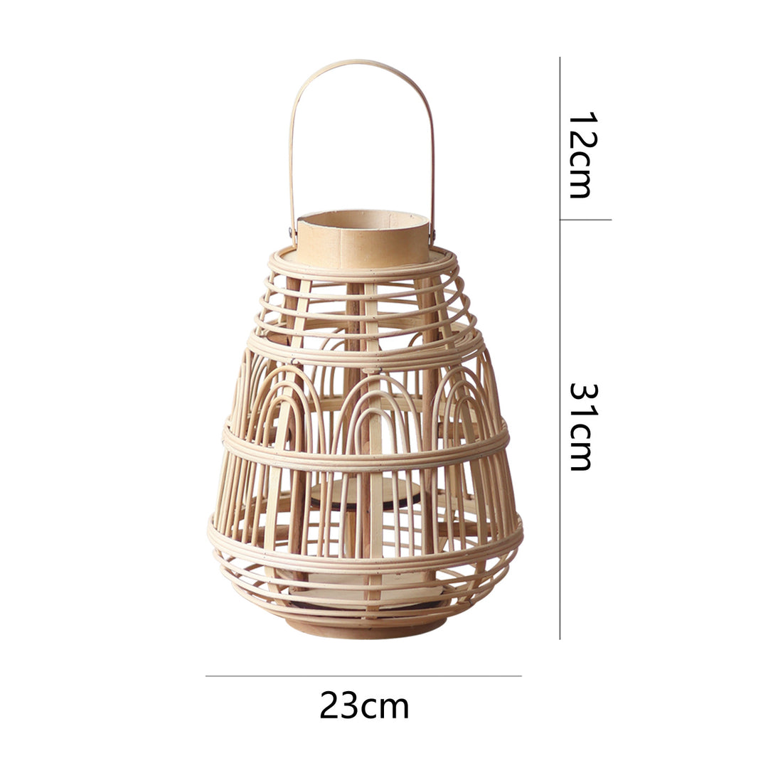 Rustic Rattan Lantern Bowlift