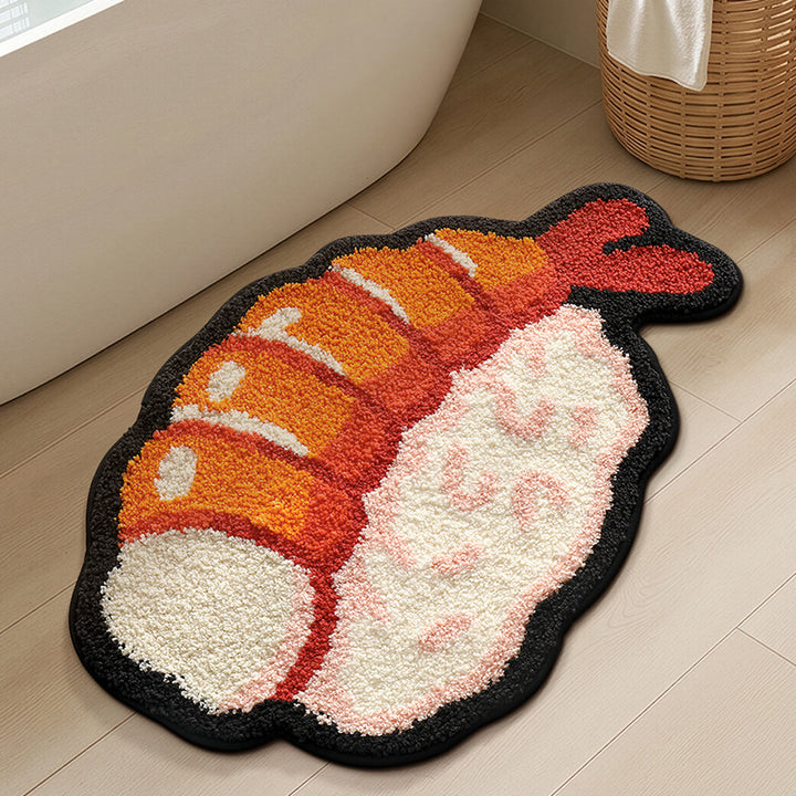 Sushi-Shaped Plush Bath Mat Bowlift